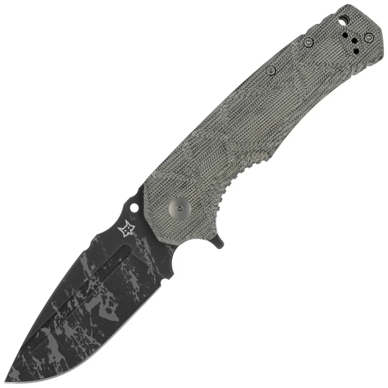 Fox Uro Knife OD Green Canvas Micarta, Acid Washed Niolox by Wander Tactical (FX-557) Wyjątkowa oferta