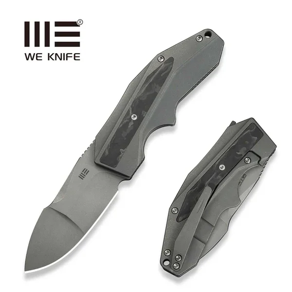 WeKnife Coral SLT Gray Titanium/Marble Carbon Fiber, Gray Stonewashed 20CV by Gustavo T. Cecchini (WE24044-2) Oferta limitowana