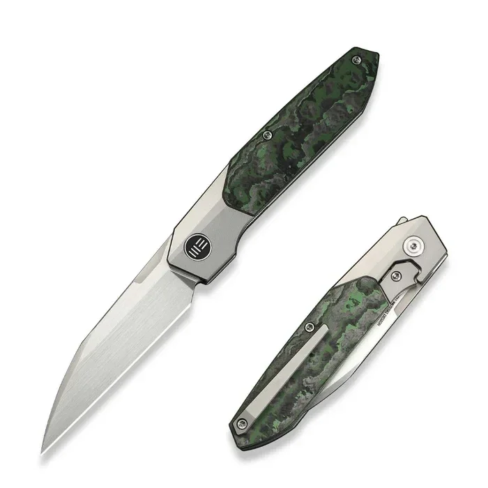 WeKnife Brr15 Gray Titanium/Jungle Wear Fat Carbon, Hand Rubbed Satin M390 by Rafal Brzeski (WE24007-4) Obniżka ceny