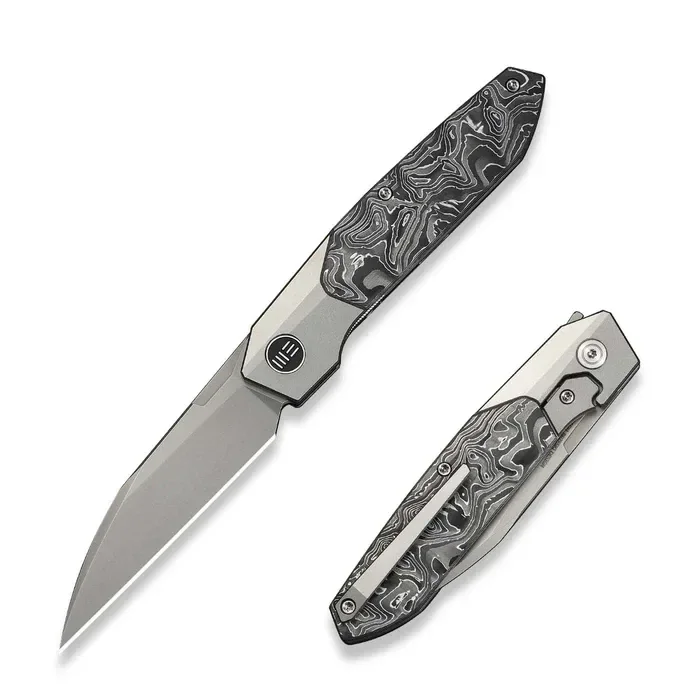 Szybka dostawa Nóż składany WeKnife Brr15 Gray Titanium/Aluminium Foil Carbon Fiber, Stonewashed M390 by Rafal Brzeski (WE24007-2)