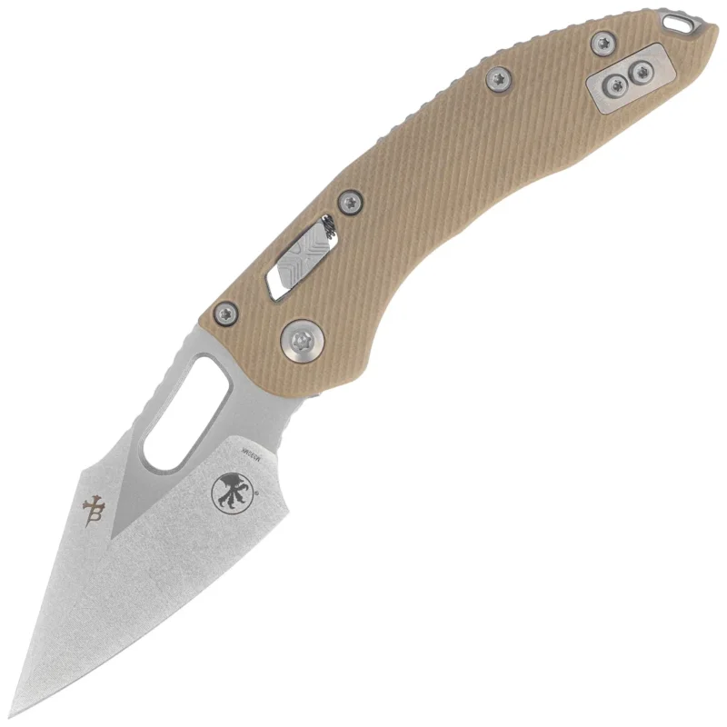 Nóż składany Microtech Stitch Ram-Lok S/E Tan Fluted G10, Stonewashed M390MK by Borka Blades and Tony Marfione (169RL-10FLGTTA) Nowość