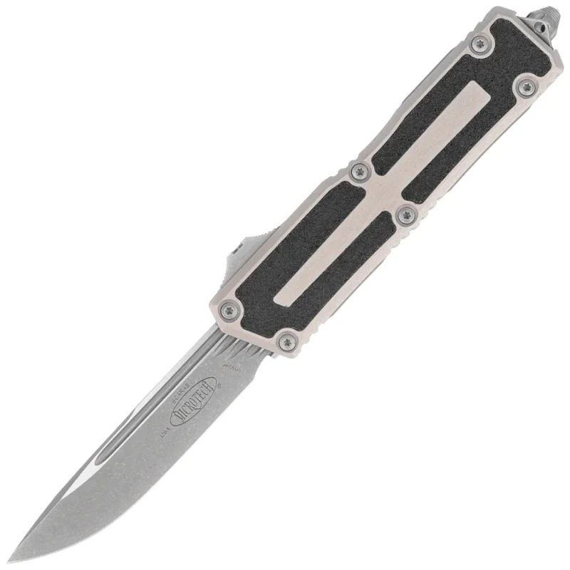 Nóż automatyczny OTF Microtech Scarab II Gen III S/E Natural Clear Aluminium, Apocalyptic M390MK by Tony Marfione (1278-10APNC) Bezpieczne zakupy