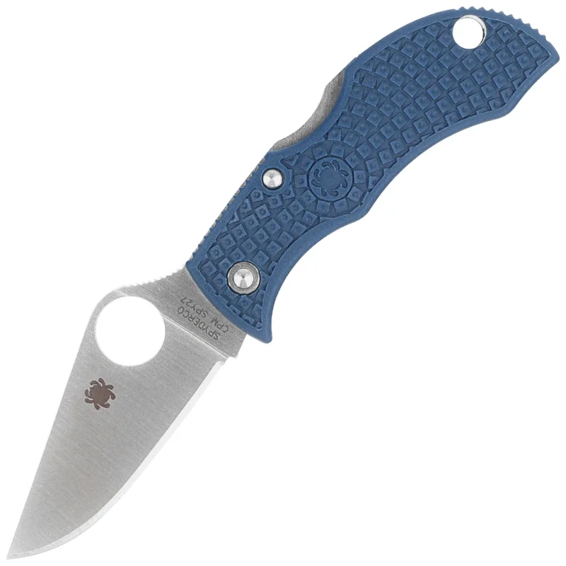 Nóż składany Spyderco Manbug Cobalt Blue FRN, Satin CPM SPY27 by Sal Glesser (MPCBL) Dostępne od ręki