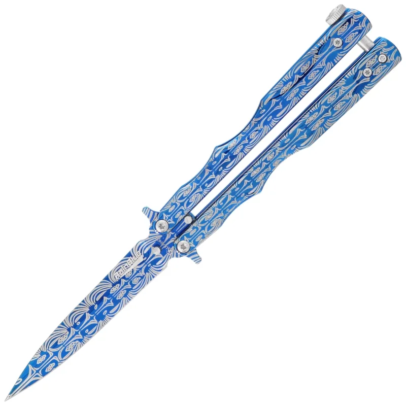 Obniżka ceny Nóż składany motylek Martinez Albainox RainBlue Balisong Blue Printed Steel, Blue Printed 3Cr13Mov (02140)