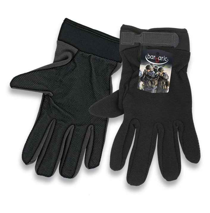 Kup teraz Rękawiczki Barbaric Velcro/Anti-Slip Adjustment Black Polyester (30594-NE)