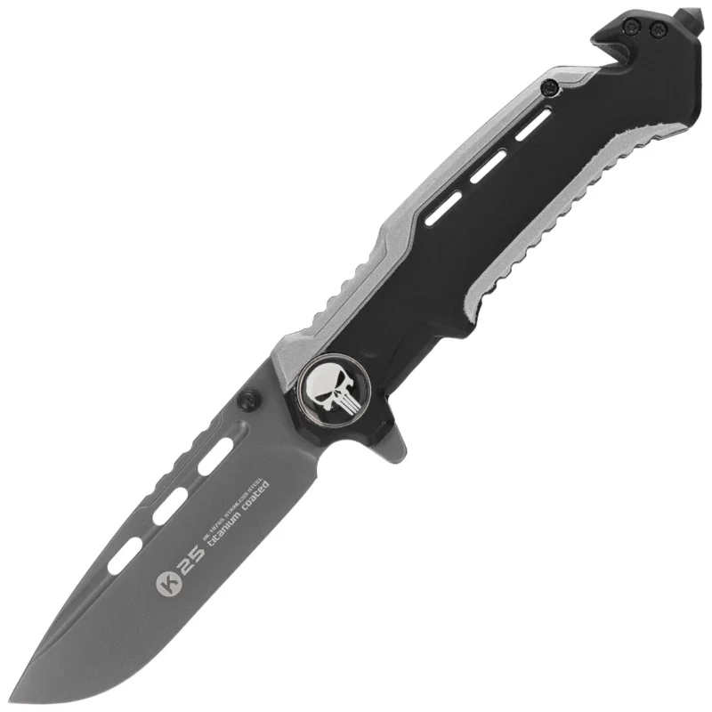 Do wyczerpania zapasów K25 RK-18765GR2026 Rescue Knife Grey/Black Aluminum, Titanium/Brushed 7Cr17Mov