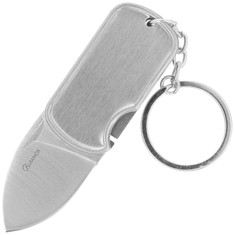 Nóż składany brelok Martinez Albainox Dog Tag Satin Steel, Satin 3Cr13Mov (18653) Premium