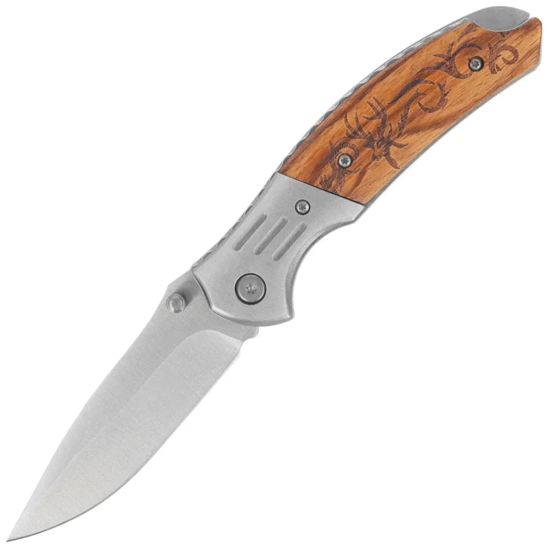 Cena promocyjna Nóż składany Martinez Albainox Hunting Deer Zebra Wood, Satin 3Cr13Mov (18518GR4210)
