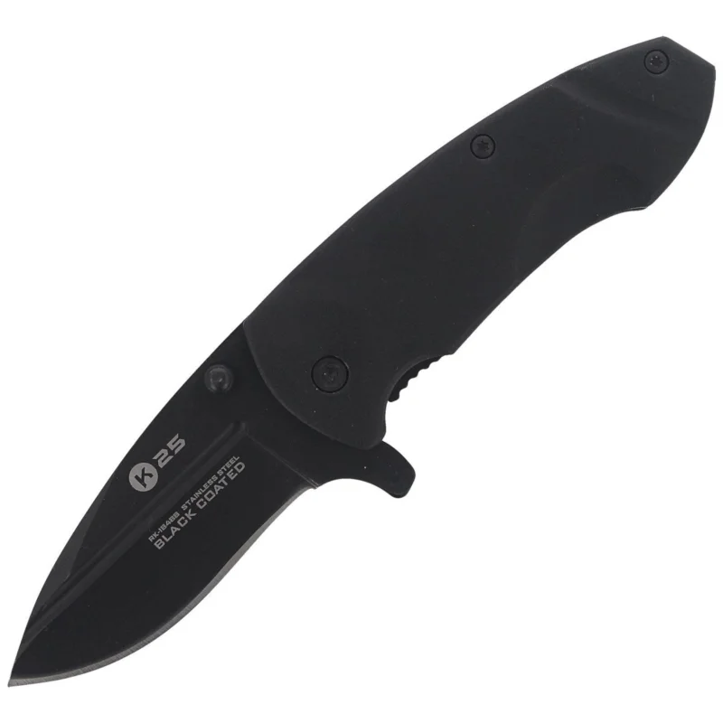 K25 RK-18488 Knife Black Aluminum, Black 7Cr17Mov Zniżka