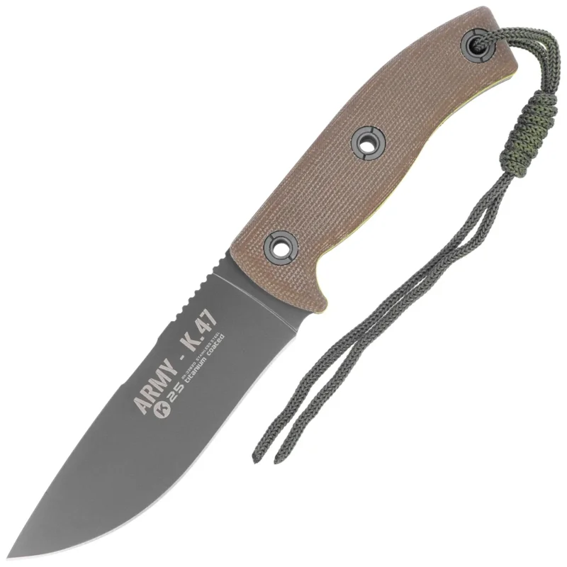Nóż K25 Army K47 OD Green Micarta, Titanium 7Cr17Mov (32620) Wysoka jakość