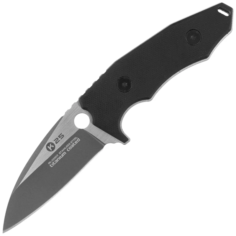 K25 Neck Knife Black G10, Titanium/Brushed 7Cr17Mov (32602) Bestseller