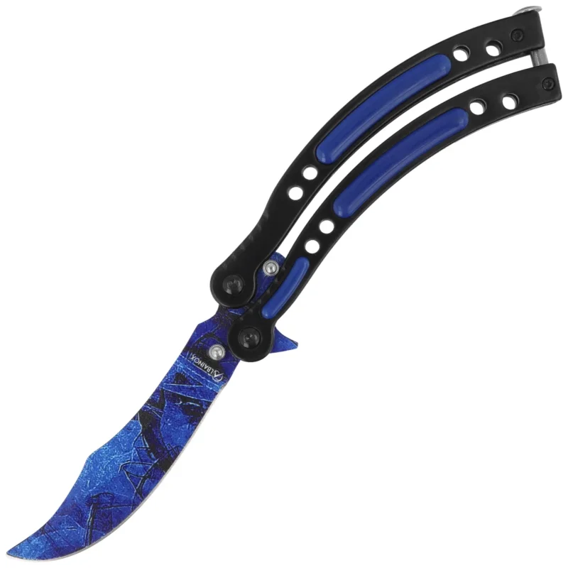 Martinez Albainox Balisong Knife Blue ABS/Black Steel, Colorful Blue 3Cr13Mov (02129) Oferta czasowa