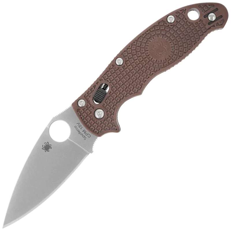 Popularny Nóż składany Spyderco Manix 2 Lightweight Sprint Run Brown FRCP, Stonewashed CPM 15V by Eric Glesser (C101PBN15V2)