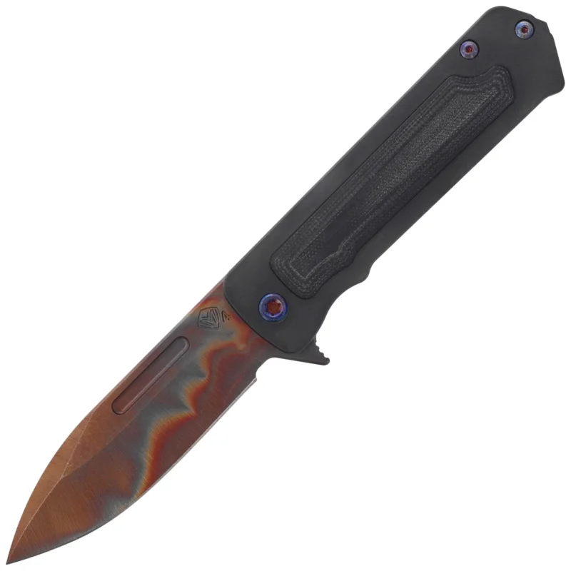 Bezpieczna płatność Medford TFF-4 Drop Point Knife Black Titanium / Black G10, Flm HW, Blue Clip, Vulcan S45VN by Greg Medford (MK1404VD-30PV-TFCF-BP)