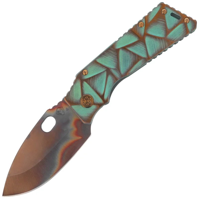 Darmowa dostawa Nóż składany Medford TFF-1 Green Brsh/Bronze ''Stained Glass'', Bronze HW, Brsh/Bronze Clip, Vulcan S45VN by Greg Medford (MK0144VQ-35A4-T1C1-Q4)