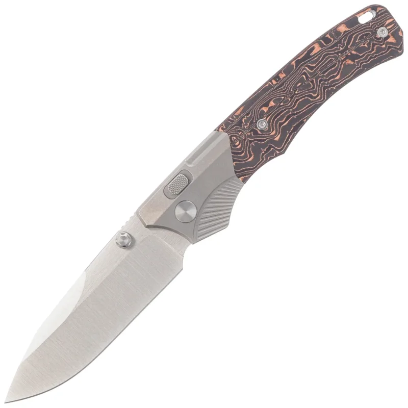 Nóż składany Remette WD107-TB Gray Titanium/Carbon Fiber, Hand Grinding Satin M390 (WD107-TB) Darmowa dostawa