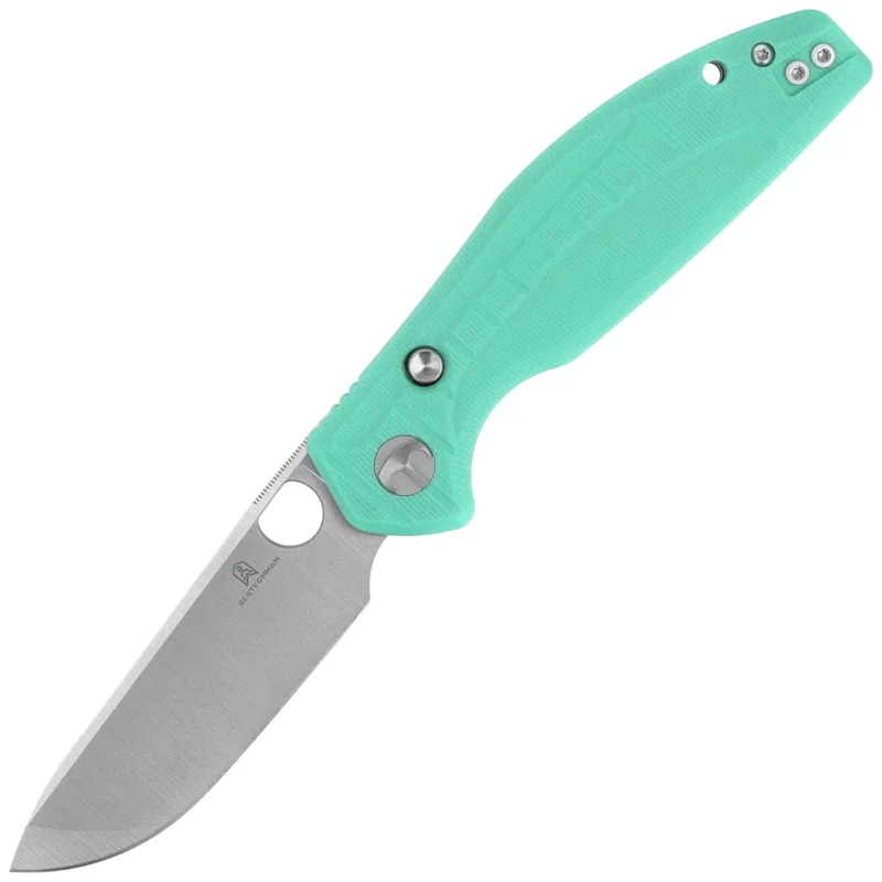Nóż składany Bestechman Angry Owl Aqua G10, Satin/Stonewashed D2 by Keanu Alfaro (BMK12B-1) Wybór klientów