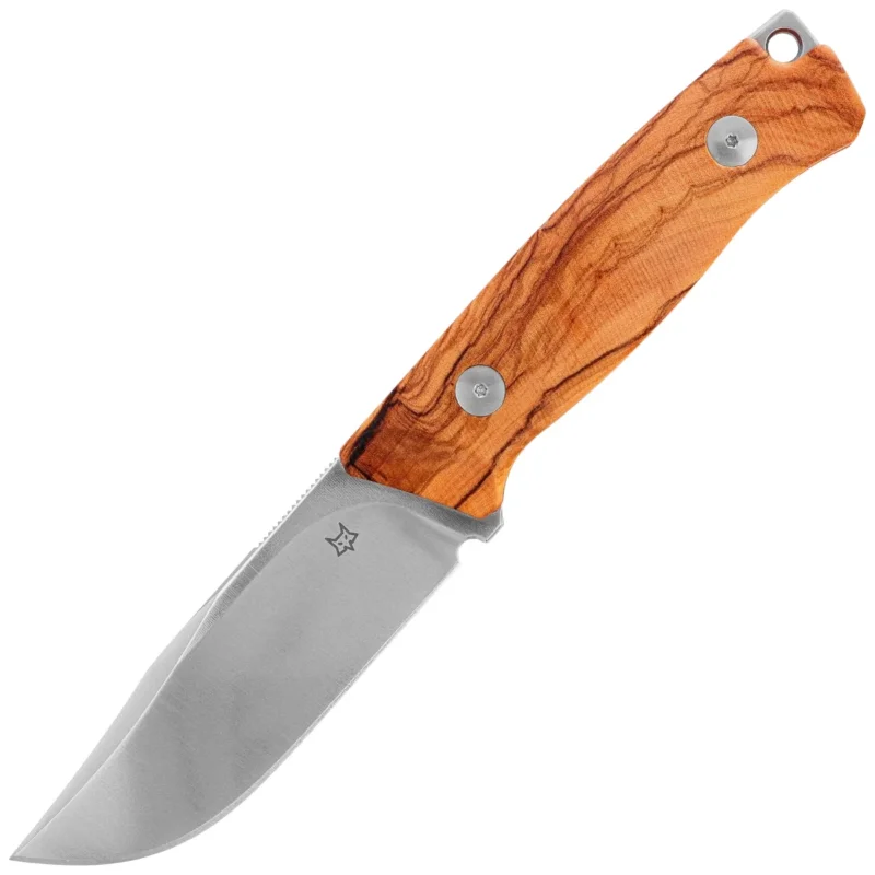 Nie przegap Fox Rifle Receiver Knife Olive Wood, Satin Becut by Riccardo Gobbato (FX-662 OL)