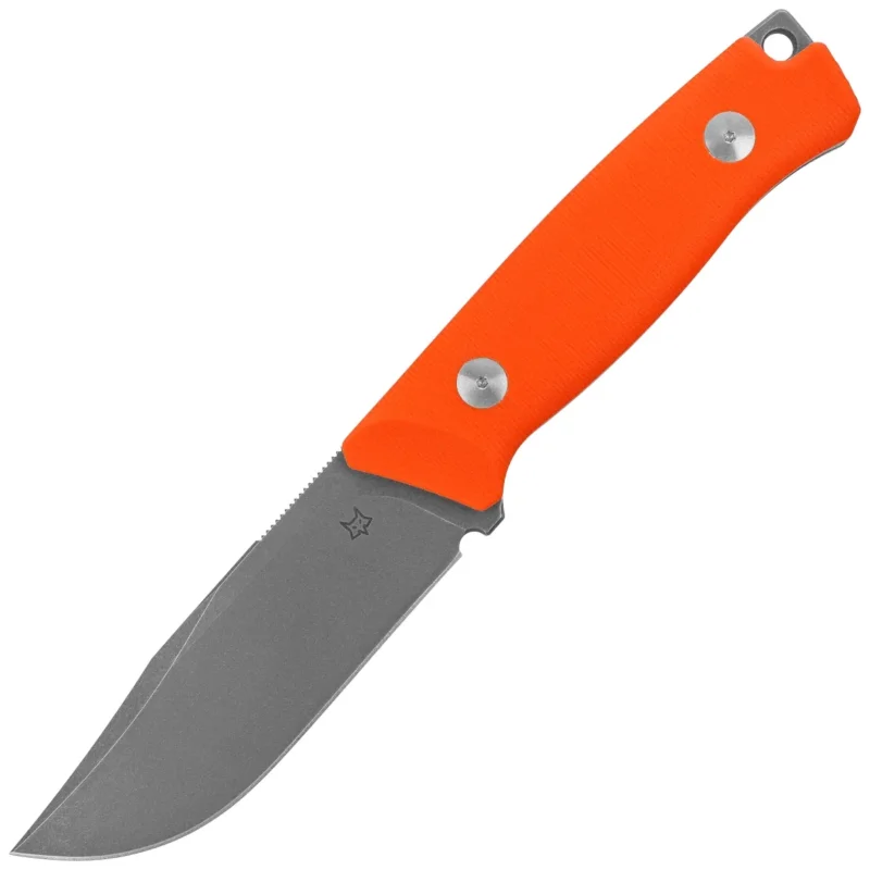 Fox Rifle Receiver Knife Orange G10, Acid Stonewashed Becut by Riccardo Gobbato (FX-662 OR) Ekspresowa dostawa