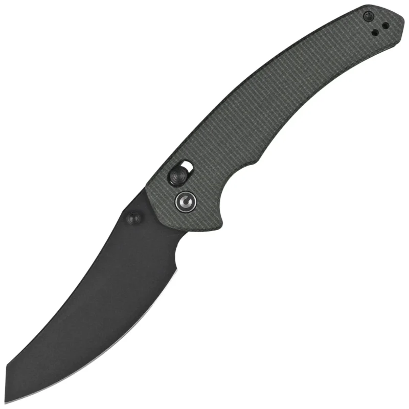 Darmowa dostawa Nóż składany Civivi Sixgill Green Canvas Micarta, Black Stonewashed Nitro-V by Gavko Knives (C24050-3)