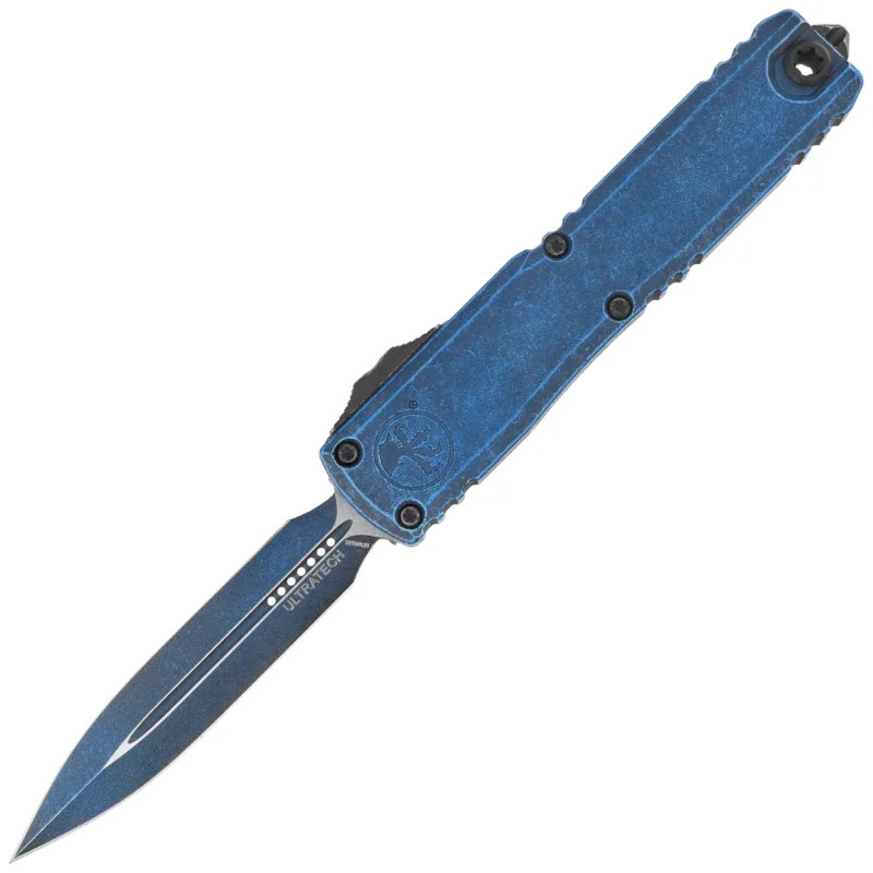 Ostatnia szansa Microtech Ultratech Gen III ZBP D/E OTF Knife Cerakote Weathered Blue Aluminum, Cerakote Weathered Blue M390MK by Tony Marfione (1122-1WBL)