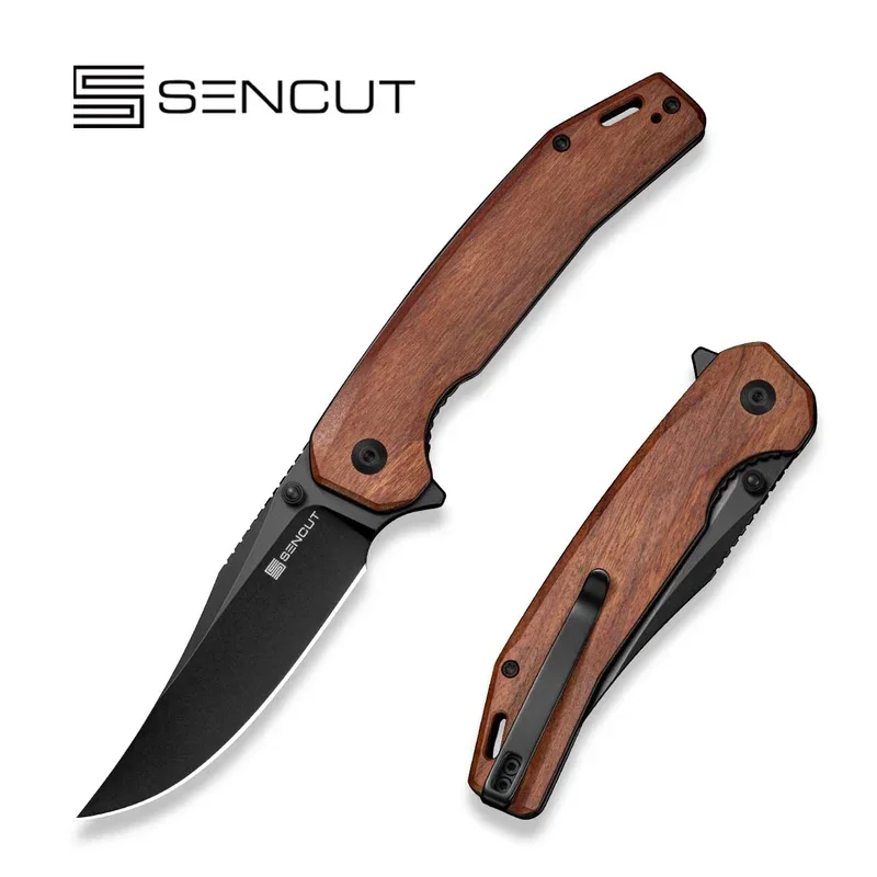 Nóż składany Sencut Vornix Guibourtia Wood, Black 9Cr18MoV (S25038-3) Łatwy zwrot