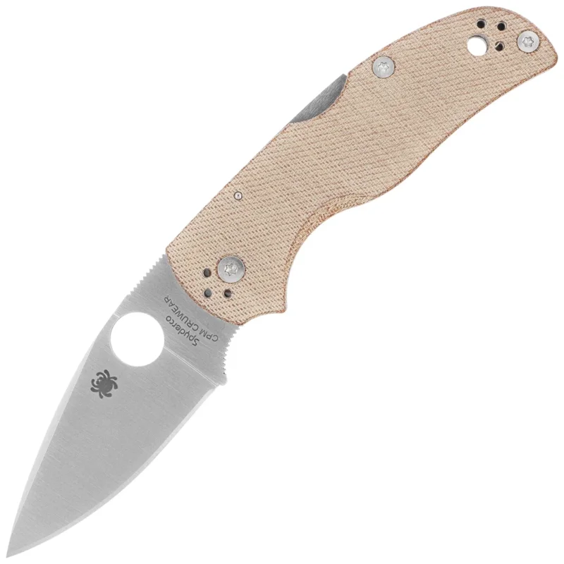 Nóż składany Spyderco Native 5 Brown Canvas Micarta, Satin CPM Cru-Wear by Sal Glesser (C41MPCW5) Niska cena