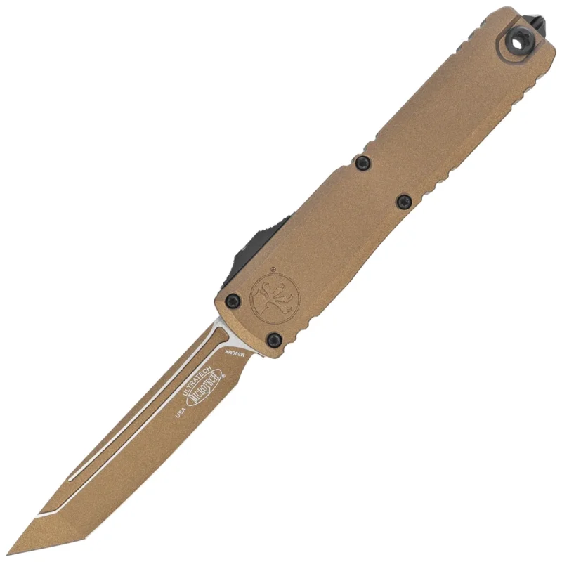 Łatwy zwrot Microtech Ultratech Gen III ZBP T/E OTF Knife Cerakote Burnt BronzeAluminum, Cerakote Burnt Bronze M390MK by Tony Marfione (1123-1UB-C19Z4)