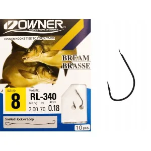 Haczyki z przyponem OWNER CHINTA 0,18mm r. 8 Oferta limitowana