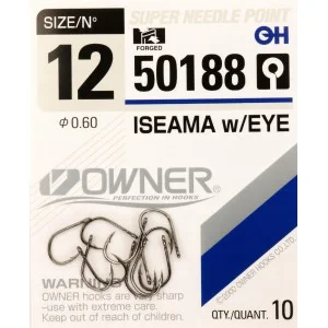 Haczyki z oczkiem OWNER ISEAMA czarny nikiel r. 12 Szybka dostawa