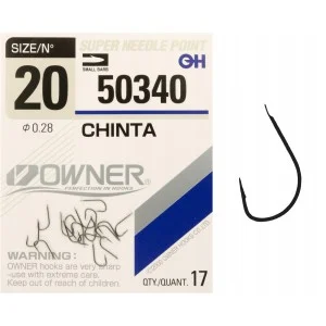 Nie przegap Haczyki z łopatką OWNER CHINTA czarny nikiel r. 20