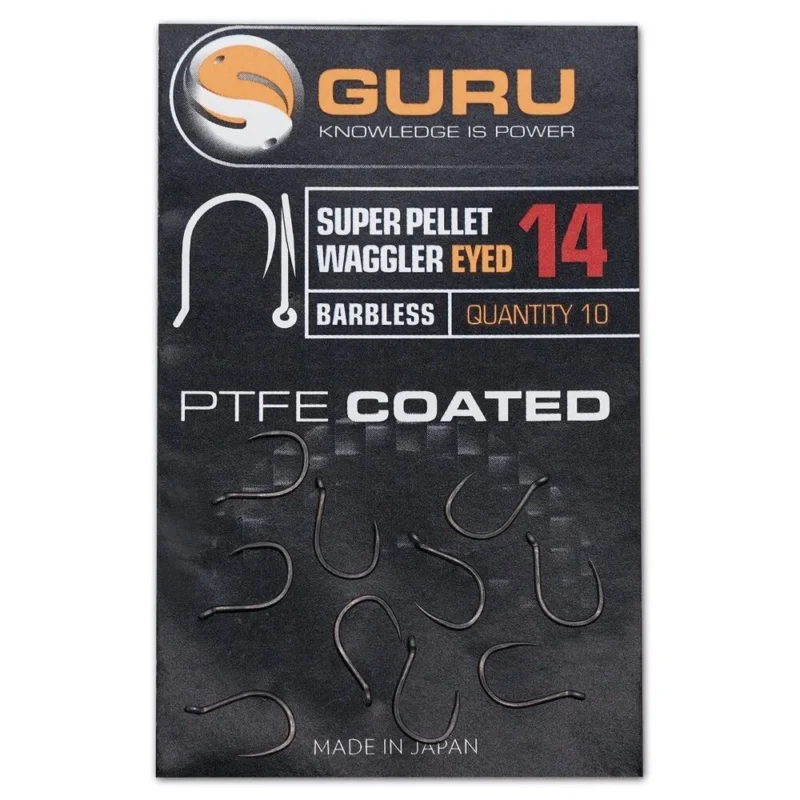 Haczyki Guru Super Pellet Waggler Eyed Barbless - 16 Super okazja