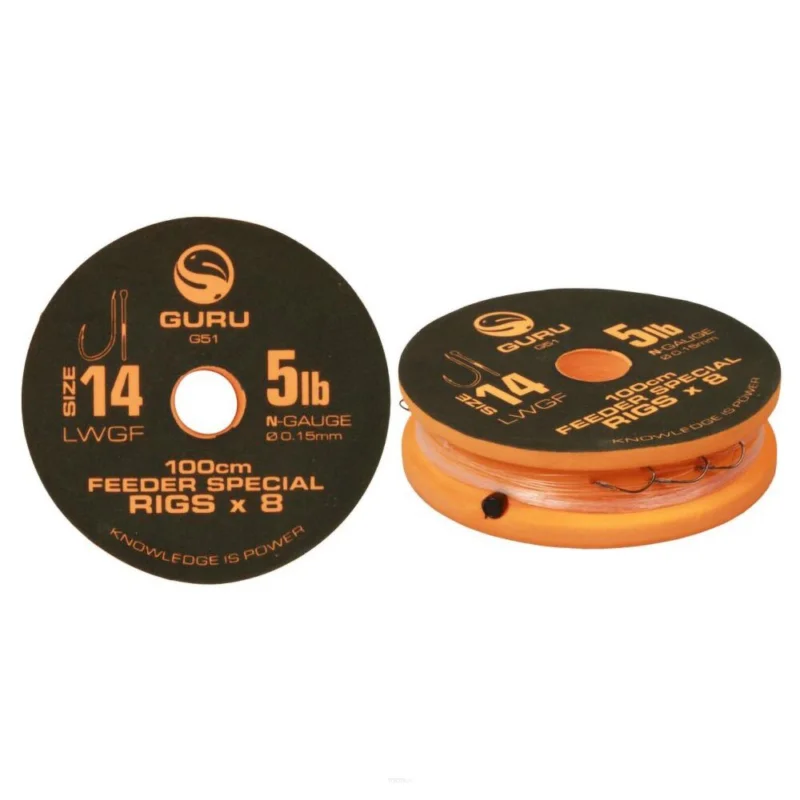Oferta czasowa Przypony Guru LWGF Feeder Special Rigs 100cm 0.17mm - 10