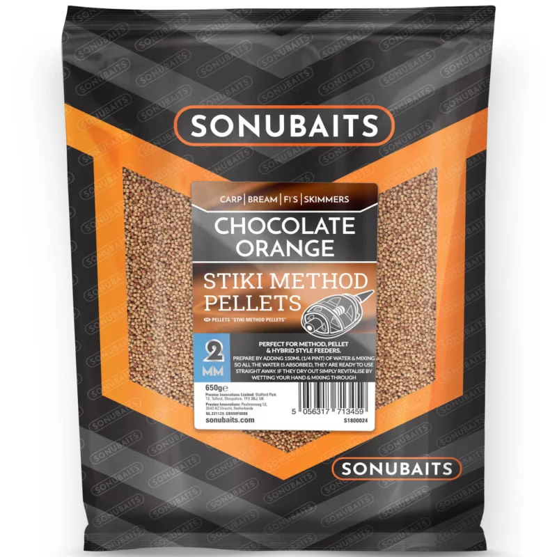 Pellet Sonubaits Stiki Method - Chocolate Orange 2mm 650g Niska cena