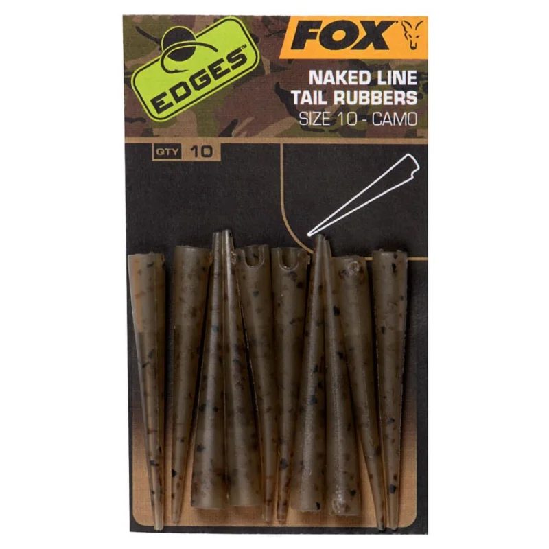Nasadka Fox Edges Camo Naked Line Tail Rubbers Size 10 Wybór klientów