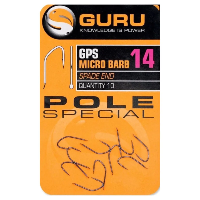 Haczyki Guru GPS Micro Barb Spade End Pole Special - 16 Rabat