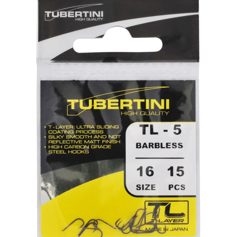 Haczyki Tubertini Serie TL-5 Barbless - 18 (15 szt.) Nie przegap
