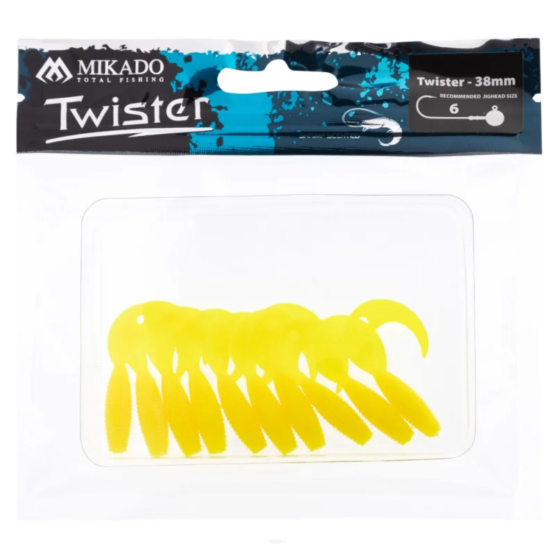 Przynęta Mikado Twister 38mm - Lemon Op.10szt Oferta limitowana