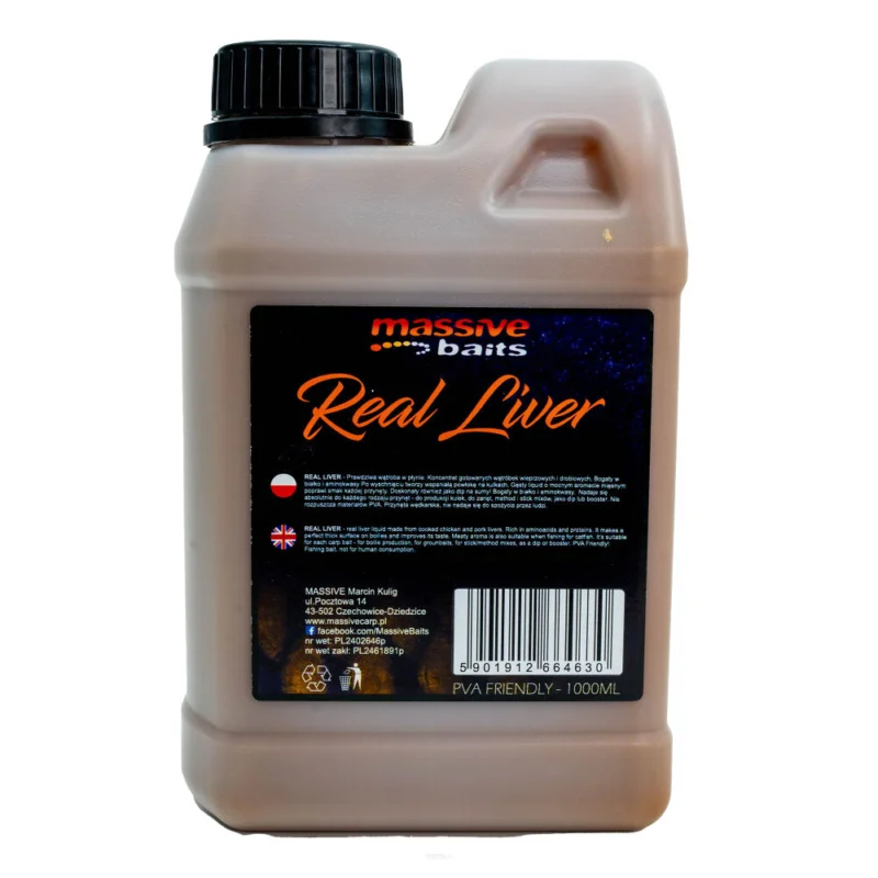 Liquid Massive Baits Real Liver 1l Zamów dziś