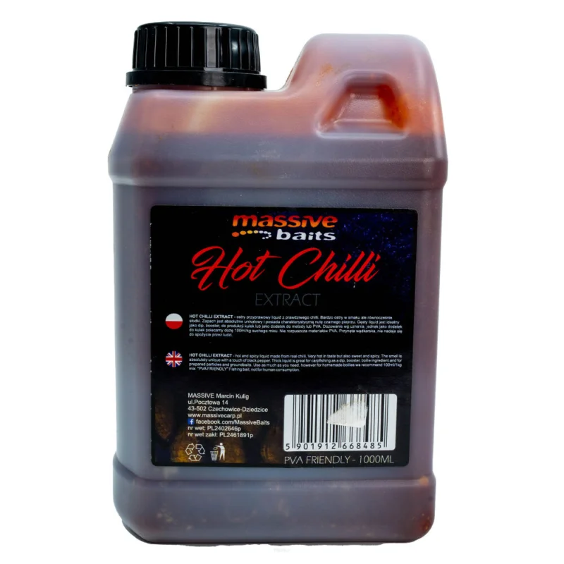 Liquid Massive Baits Hot Chilli Extract 1l Wybór klientów