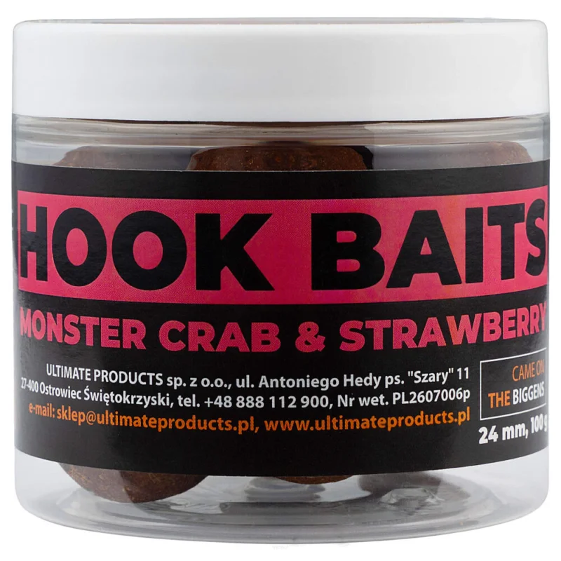 Kulki Ultimate Products Monster Crab & Strawberry Hookbaits 24mm Okazja