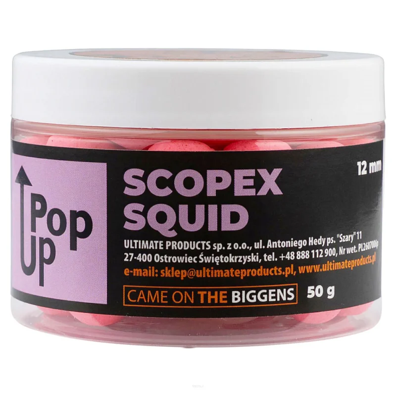 Kulki Ultimate Products Scopex Squid Pop-ups 12mm Najlepsza cena