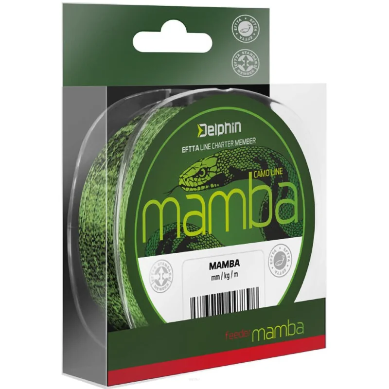 Szybka wysyłka Żyłka Delphin MAMBA Feeder Kamuflaż 0,26mm 5,2kg 200m
