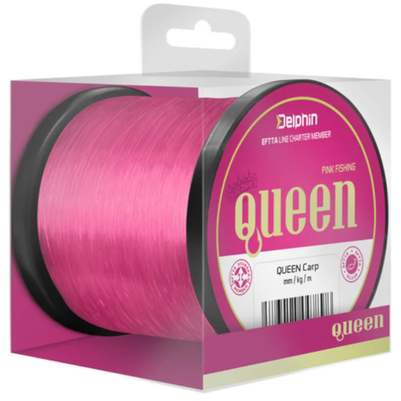 Żyłka Delphin Queen Carp - Różowa 0,30mm 1200m Bezpieczne zakupy