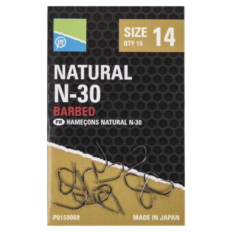 Haczyki Preston Natural N-30 Hooks - 18 Ograniczona ilość
