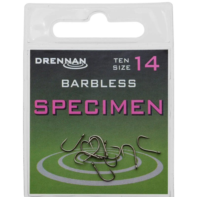 Haczyki Drennan Specimen Barbless - 14 Łatwy zwrot