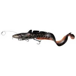 Bestseller Przynęta gumowa Savage Gear 3D Line Thru Burbot, Black Silver Orange UV