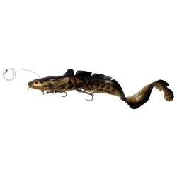 Tani Przynęta gumowa Savage Gear 3D Line Thru Burbot, Black Gold UV