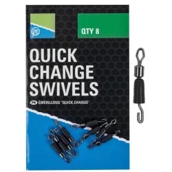 Krętlik z szybkozłączką Preston Quick Change Swivels (8szt.) Ostatnia szansa