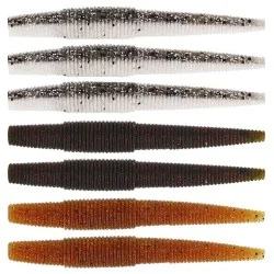 Nowy Zestaw przynęt gumowych Westin Ned Worm Clear Water Mix 7cm (7szt.)